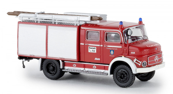 Brekina 47176 - Mercedes LAF 1113 TLF 16 mit Rolläden 1972, Feuerwehr Malsch,