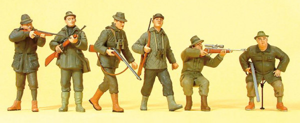 Preiser 10552 - Jäger 6 teilig