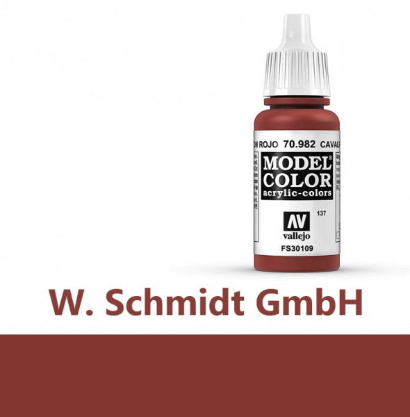 Vallejo 770982 - Model Color Farbe Oxidrot, Matt, 17 ml