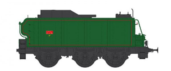 REE MB-139 - SNCF Tender 25m³ TIA grün Ep.3, rote Zierstreifen