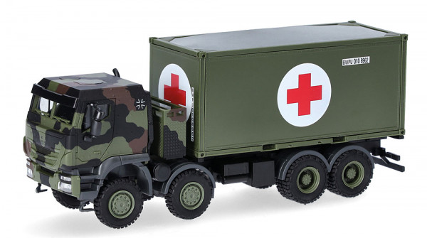 Herpa 747219-002 - Iveco Trakker 8x8 LKW mit 20 ft. Container "Bundeswehr"