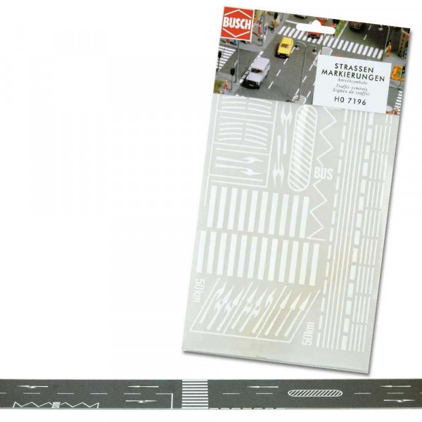 Busch 7196 - Straßenmarkierung H0