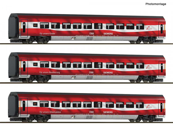 Roco 6290097 - 3er Set Railjet "175 Jahre" ÖBB DCC