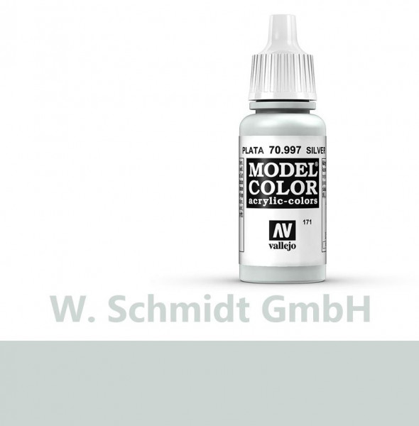Vallejo 770997 - Model Color Farbe Silber, Metallic, 17 ml