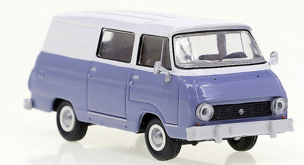 Brekina 30813 - Skoda 1203 Halbbus weiss, blau, 1969,