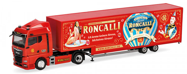 Herpa 320702 - MAN TGX GM Jumbokoffer-Sattelzug "Roncalli"