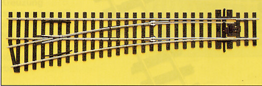 Peco SLE196 - Code75 Weiche links 12*, Mittlerer Radius: 914mm, leitendes Herzstück
