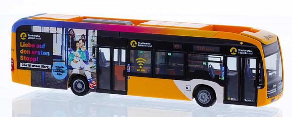 Rietze 75572 - Mercedes-Benz eCitaro Stadtwerke Lübeck - Liebe auf den ersten Stopp