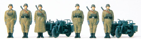 Preiser 16571 - Kradschützen stehend. Zündapp