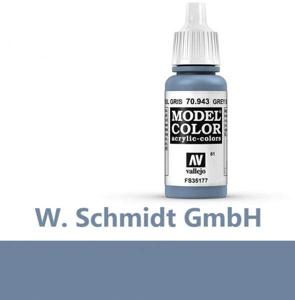Vallejo 770943 - Model Color Farbe Mittelseeblau, Matt, 17 ml