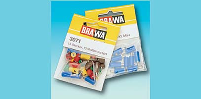 Brawa 3057 - Querlochstecker Durchmesser 2,5 mm grau 10-Stück
