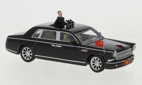 BoS-Modell BOS87796 - Hongqi L9 mit Figur schwarz, 2017,