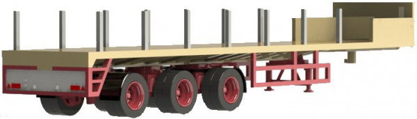 VK 02381 - Ballast-Trailer 3achsig, BEIGE