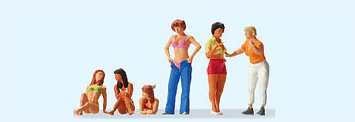 Preiser 65358 - Frauen am Campingplatz handbemalt 6 teilig
