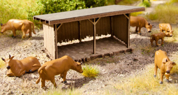 Noch 14379 - Viehunterstand, Laser-Cut minis Bausatz