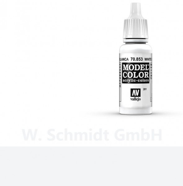 Vallejo 770853 - Model Color Farbe Lasur, Weiß, Glänzend, 17 ml
