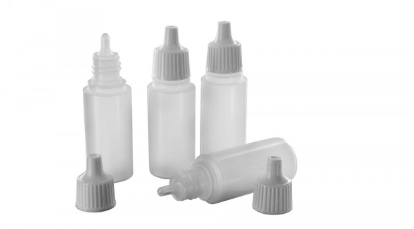 Noch 60100 - Kunststoff-Fläschchen mit Deckel, 4 Stück Volumen: 17 ml