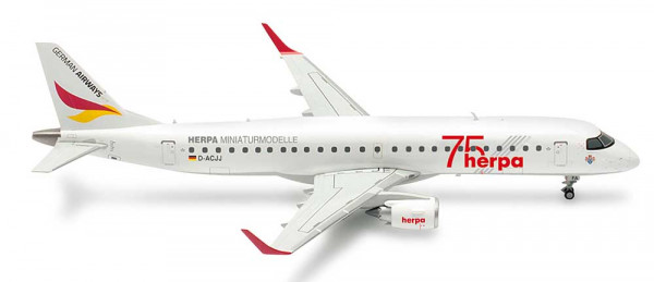 Herpa 573221 - German Airways Embraer E190 "Herpa 75 Years"