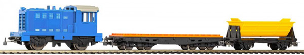 Piko 57098 - Start-Set PIKO myTrain Diesellok mit Klemmbaustein- und Selbstentladewg.