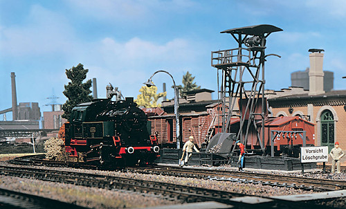 Vollmer 45741 - Schlackenaufzug mit Grube 65x40x106 mm der Bausatz enhält 69 Plastikteile in 2 versc