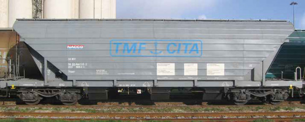 NME 517655 - ZSSK TMF-CITA Getreidesilowagen Uagpps 80m³ "TMF-CITA", grau, geänd. Wag.nr., AC Ep.6