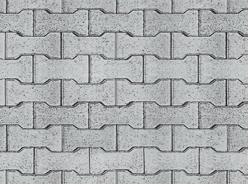 Vollmer 47372 - Gehwegplatte Knochensteine aus Karton, 25 x 12,5 cm, 10 Stück