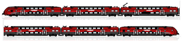 Jägerndorfer JC46060 - ÖBB Triebzug Rh 4706 KISS, 6-teilig Ep.6, ÖBB Railjet Design