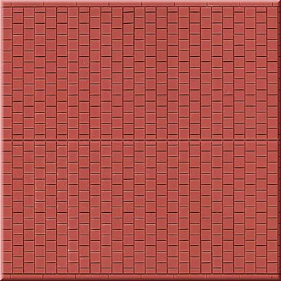 Auhagen 52424 - 1 Fußsteigplatte rotbraun lose Strukturfläche 10 x 20 cm