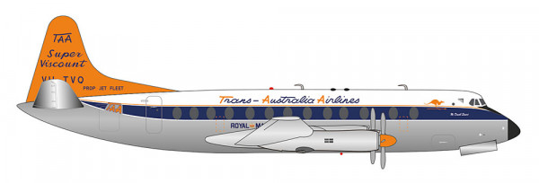 Herpa 572859 - TAA Trans Australian Airlines Vickers Viscount 800