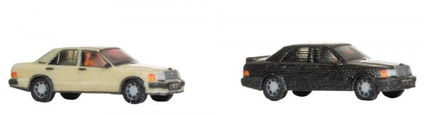 Noch 44607 - Mercedes-Benz W201/190 2 Stück, beige und schwarz