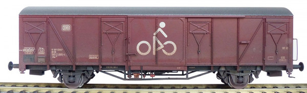 Exacttrain 22036 - DB GBS254 EUROP Fahrradwagen Güterwagen Nr.150 2065-1 Epoche IV (Verschmutzt)