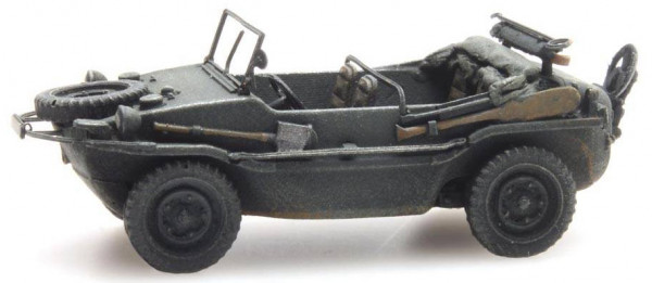 Artitec 6870073 - WM Schwimmwagen VW 166 K2s Grau Militär Fertigmodell aus Resin, lackiert