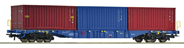 Roco 6600145 - CD Containertragwagen Sgnss blau Ep.6, 3x 20`Container
