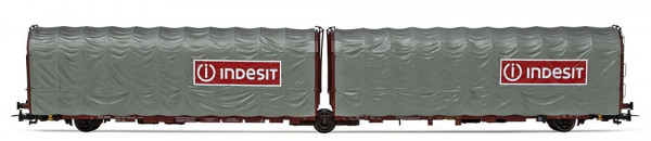 Rivarossi HR6570 - FS, 3-achs. Schiebeplanenwagen Lails, „Indesit", Ep. V