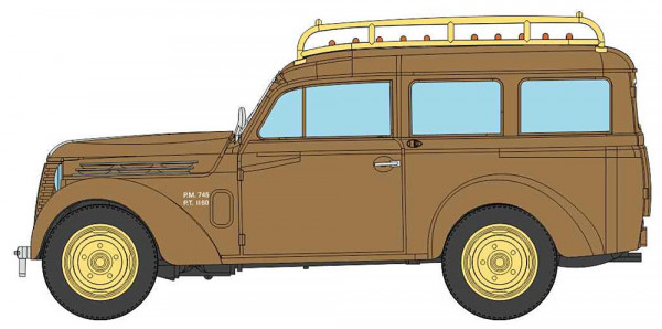 REE CB-210 - Renault Juvaquatre limousine braun mit Dachgepäckträger
