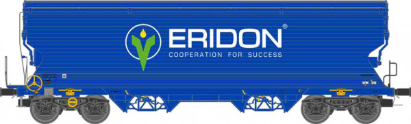 NME 526604 - PKP Getreidewagen Tagnpps 95m³ "ERIDON", blau Ep.6