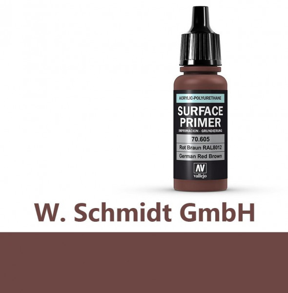 Vallejo 770605 - Primer (Grundierung) Deutsch Rot-Braun, 17 ml