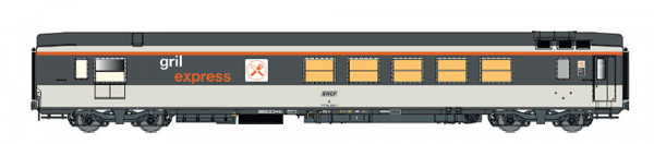 LSmodels 40145 - SNCF Speisewagen Gril Express Corail-Farbgebung Ep.4-5, Logo nouille, inkl Innenbel