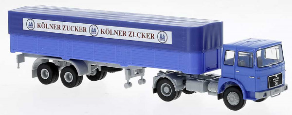 Brekina 78150 - MAN F7 Pritsche/Plane Sattelzug "Kölner Zucker"