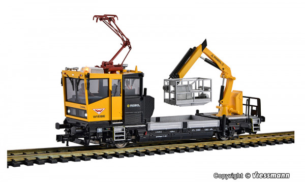 Viessmann 2619 - ROBEL Gleiskraftwagen 54.22 WIEBE mit Prüfpantograph und Arbeitskorb, Funktionsmode
