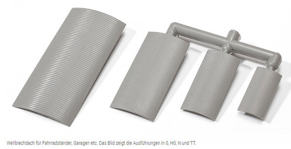 Weinert 58382 - Wellblechdach gewölbt 19 x 40mm 2 Stück Kunststoffteile