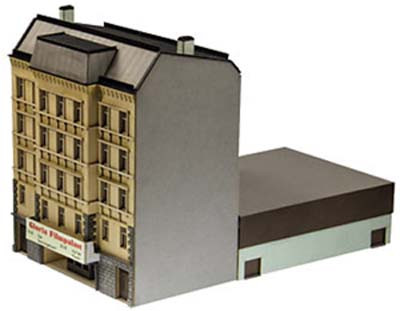 Trix 66148 - Stadthaus mit Kino "Tor zur Welt" Ep. 2-5, Bausatz, Lasercut 110x138x44 mm