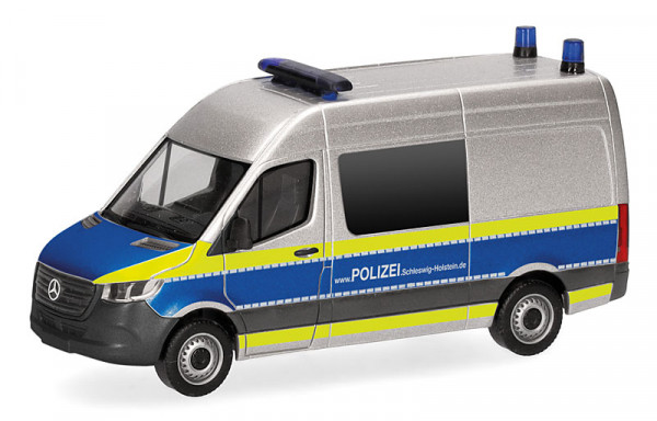 Herpa 098304 - Mercedes-Benz Sprinter 18 Halbbus Hochdach "Polizei Schleswig-Holstein"