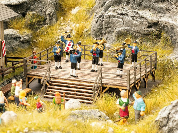 Noch 66826 - Festbühne mit micro-sound Blaskapelle, Bausatz
