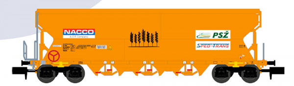 NME 211662 - DB AG Getreidewagen Tagnpps 101m³ "PSZ-SpedTrans", orange, NACCO, Ep.6