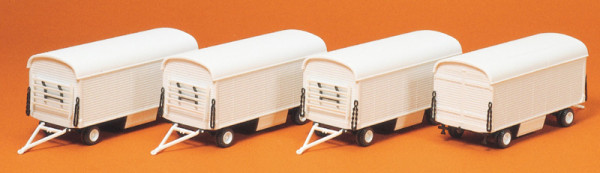 Preiser 20006 - Packwagen ohne Beschriftung 4 Stück Bausatz