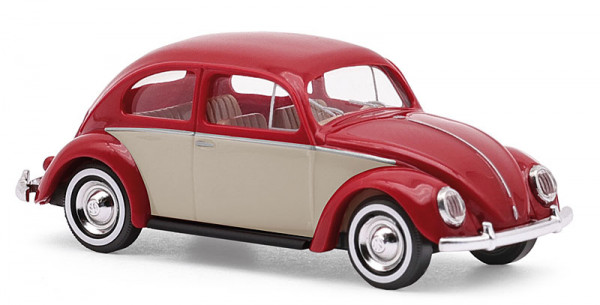 Busch 52968 - VW Käfer Ovalfenster weinrot/beige