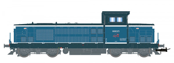 Jouef HJ2475 - SNCF Infra, Diesellokomotive BB 666025, weiß-blaue Farbgebung