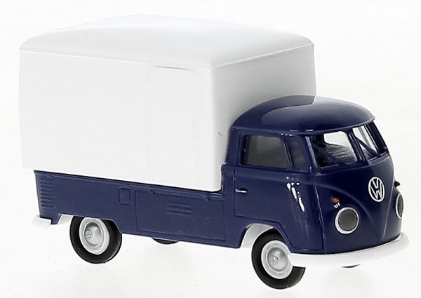 Brekina 32856 - VW T1b Großraum-Koffer dunkelblau, weiss, 1960,