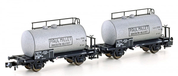 Hobbytrain H24852 - SNCF Set Leichtbau-Kesselwagen 2-achsig Uerdingen 2-teilig Ep.3, "Paul Millet"